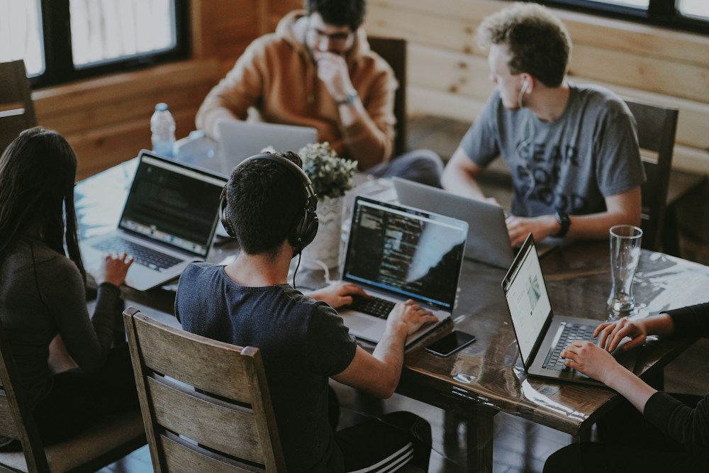 Digital team collaborating across content, creative, branding, and website projects
